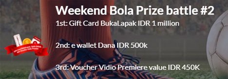 Hadiah Weekend Battle Kickstox Saham Bola 2. (c) 