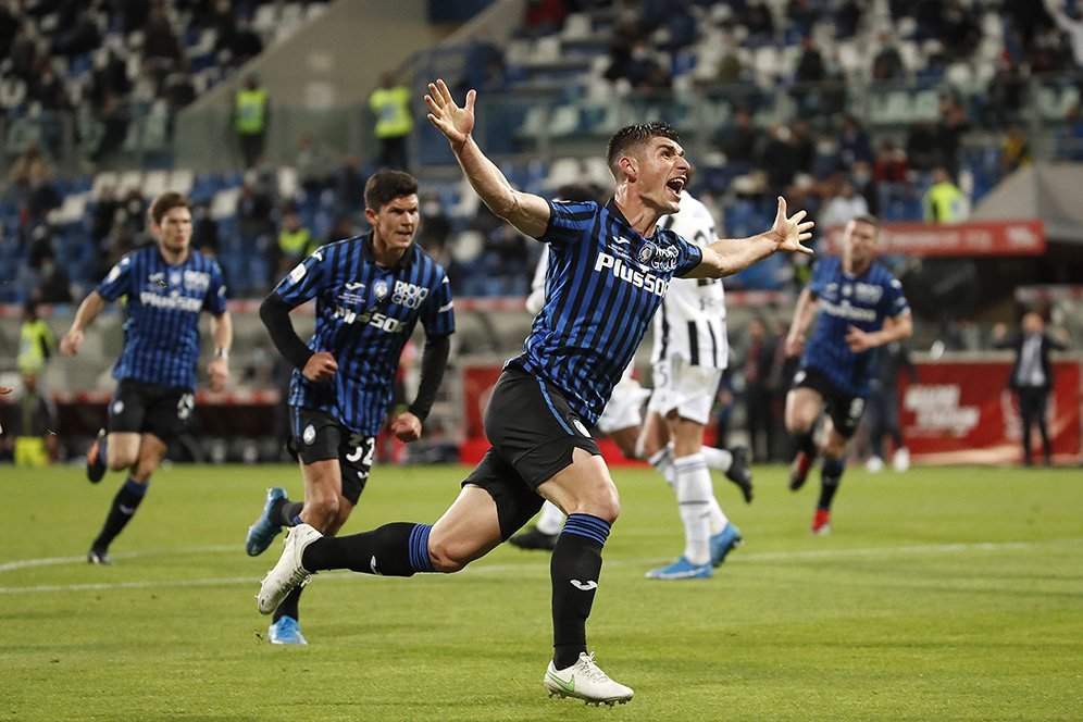 Juventus juara Coppa Italia 2020-2021 setelah mengalahkan Atalanta 2-1 di Stadion Mapei, Kamis (20/5/2021) dini hari WIB. (c) AP Photo