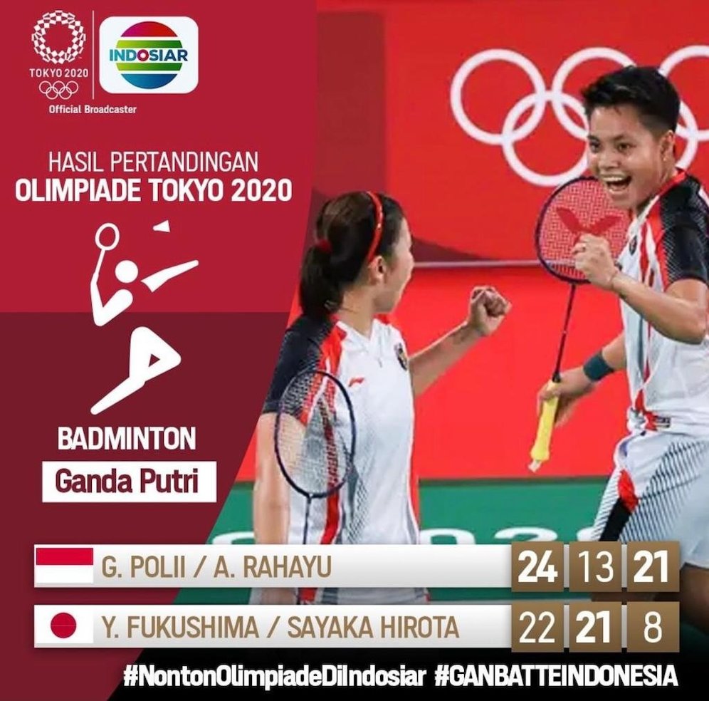 Jadwal badminton hari ini olimpiade tokyo 2021