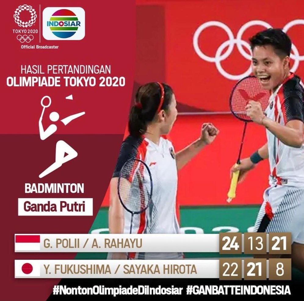 Hasil pertandingan bulutangkis olimpiade hari ini