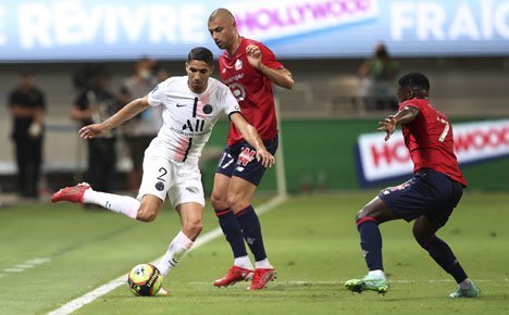 PSG kalah kalah dari Lille pada laga Trophee des Champions, Senin (2/8/2021) dini hari WIB, dengan skor 1-0. (c) AP Photo