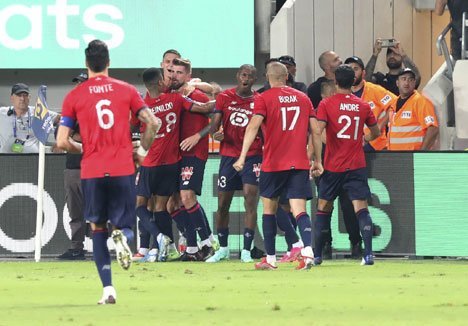 PSG kalah kalah dari Lille pada laga Trophee des Champions, Senin (2/8/2021) dini hari WIB, dengan skor 1-0. (c) AP Photo