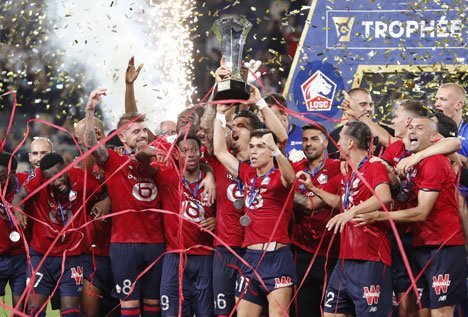 PSG kalah kalah dari Lille pada laga Trophee des Champions, Senin (2/8/2021) dini hari WIB, dengan skor 1-0. (c) AP Photo