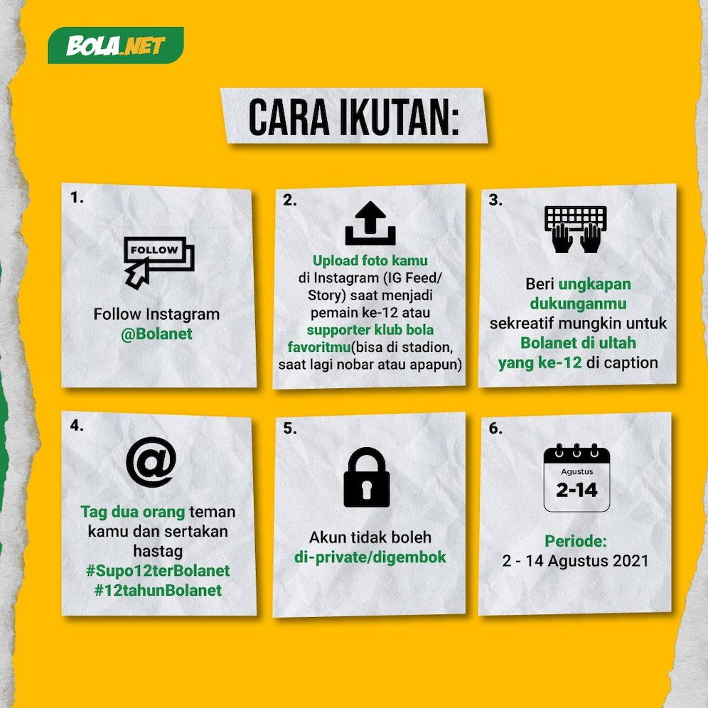 Cara ikut kuis #SUPO12TERBOLANET (c) Bola.net