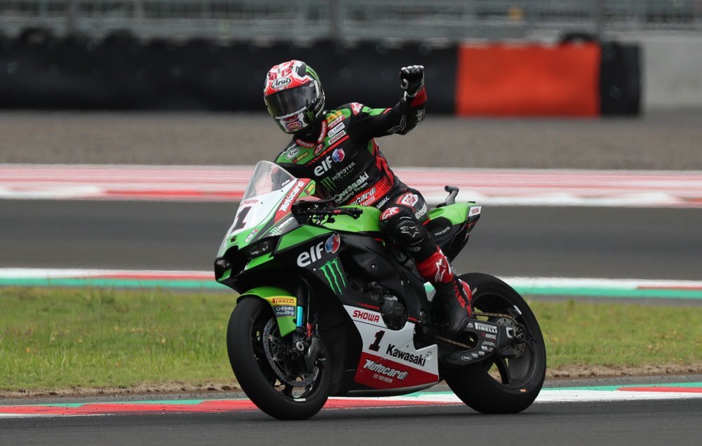 Pembalap Kawasaki Racing Team, Jonathan Rea (c) AP Photo