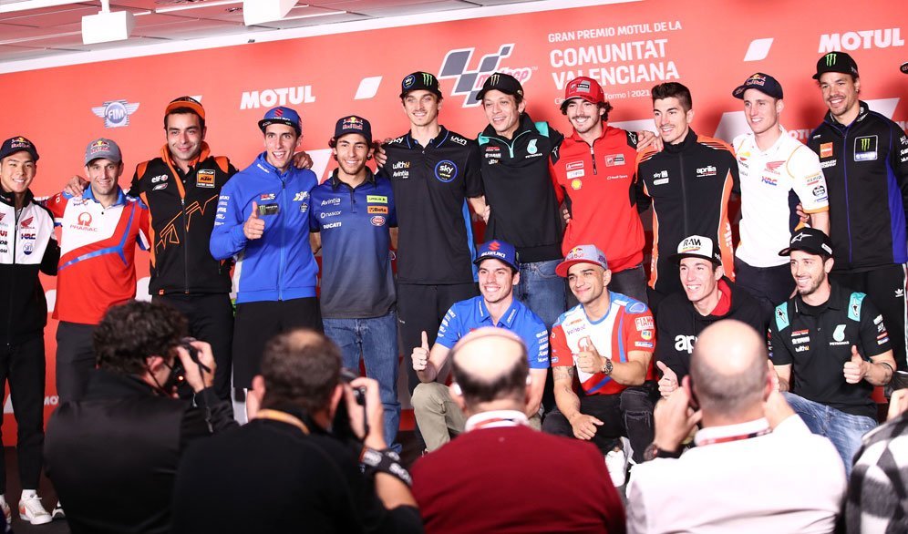 Para rival Valentino Rossi hadiri jumpa pers MotoGP Valencia 2021. (c) Petronas SRT