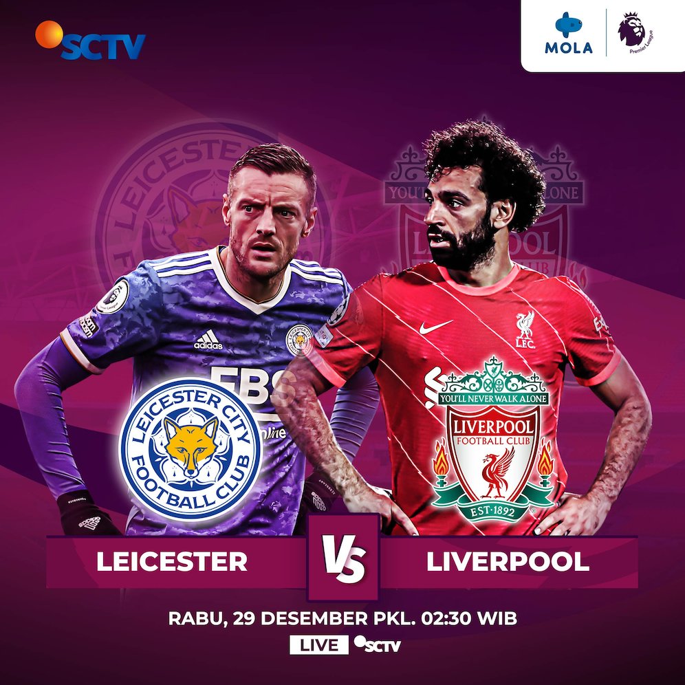 Jadwal siaran langsung Premier League di SCTV, Leicester City vs Liverpool (c) SCTV