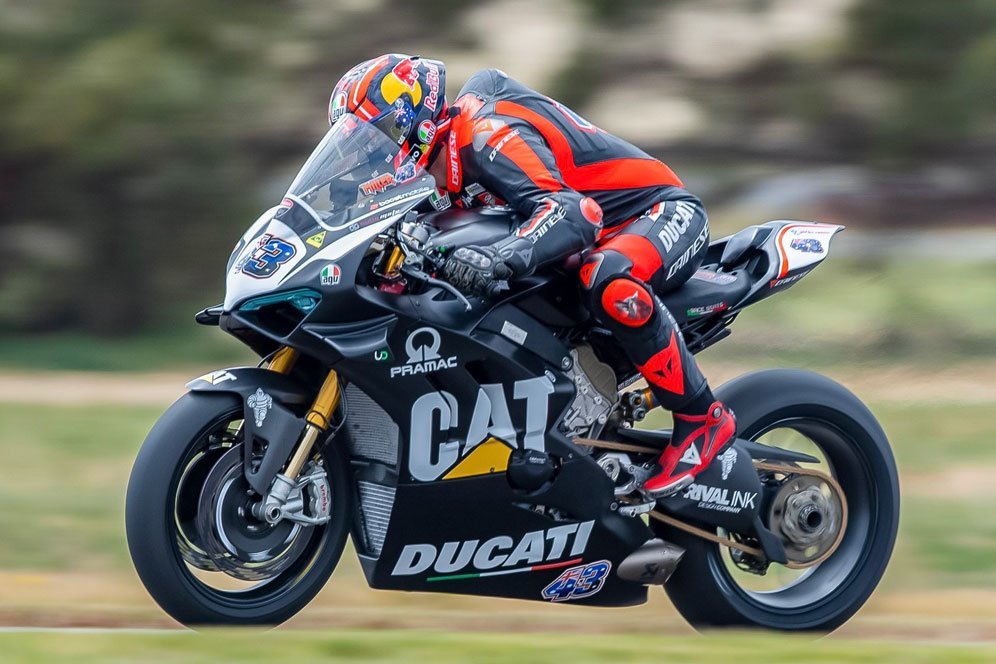 Jack Miller saat beraksi di ASBK The Bend 2021. (c) Ducati Corse