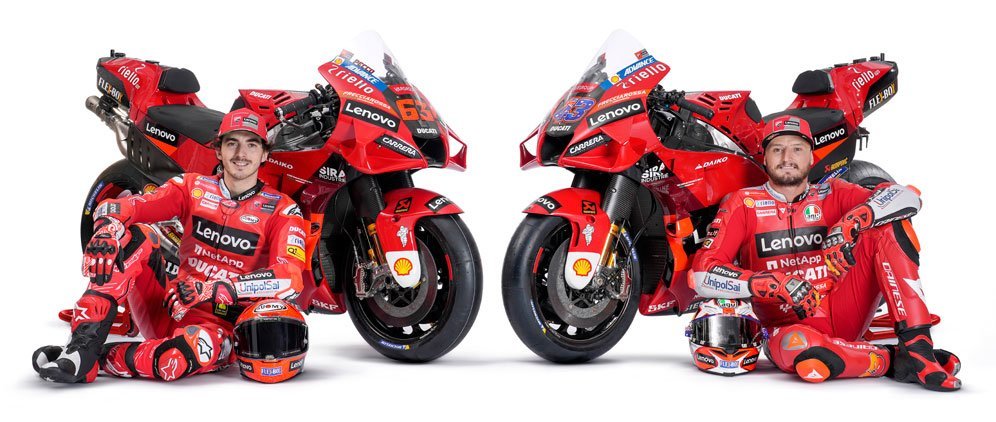 Pembalap Ducati Lenovo Team, Pecco Bagnaia dan Jack Miller (c) Ducati Corse