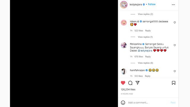 Tangkapan layar instagram Lesti Kejora. (c) Instagram.com/lestykejora