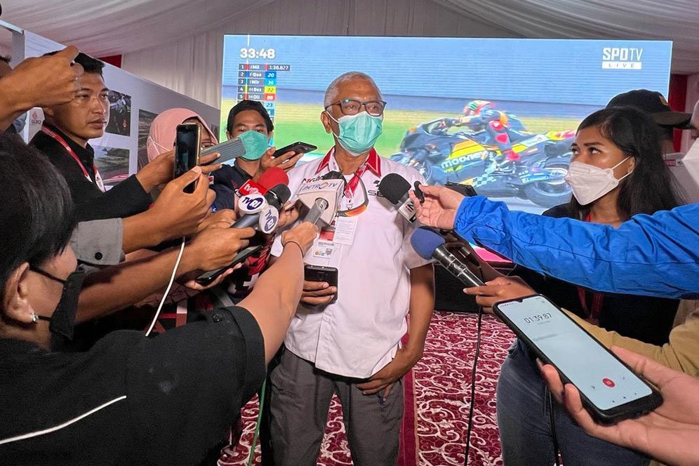 Direktur Utama MGPA, Priandhi Satria, di sela MotoGP Mandalika, Jumat (18/3/2022). (c) MGPA