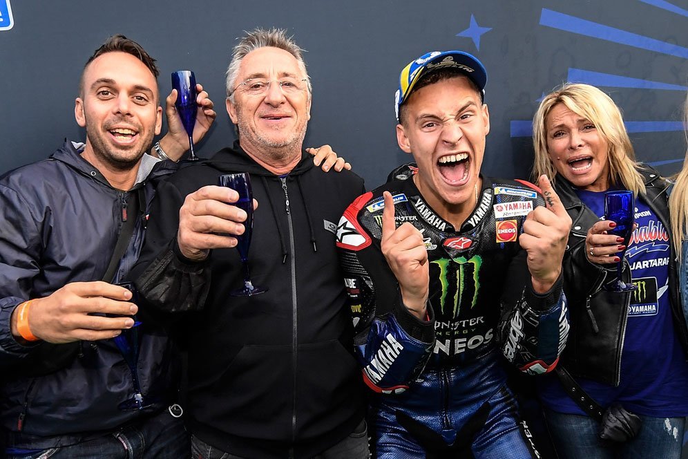 Anthony, Etienne, Fabio, dan Martina Quartararo (c) Yamaha MotoGP