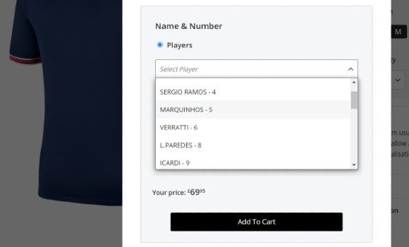 Tagkapan layar toko merchandise resmi PSG (c) PSG