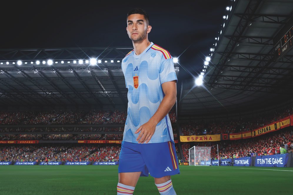 Jersei tandang timnas Spanyol 2022/2023. (c) SEFutbol