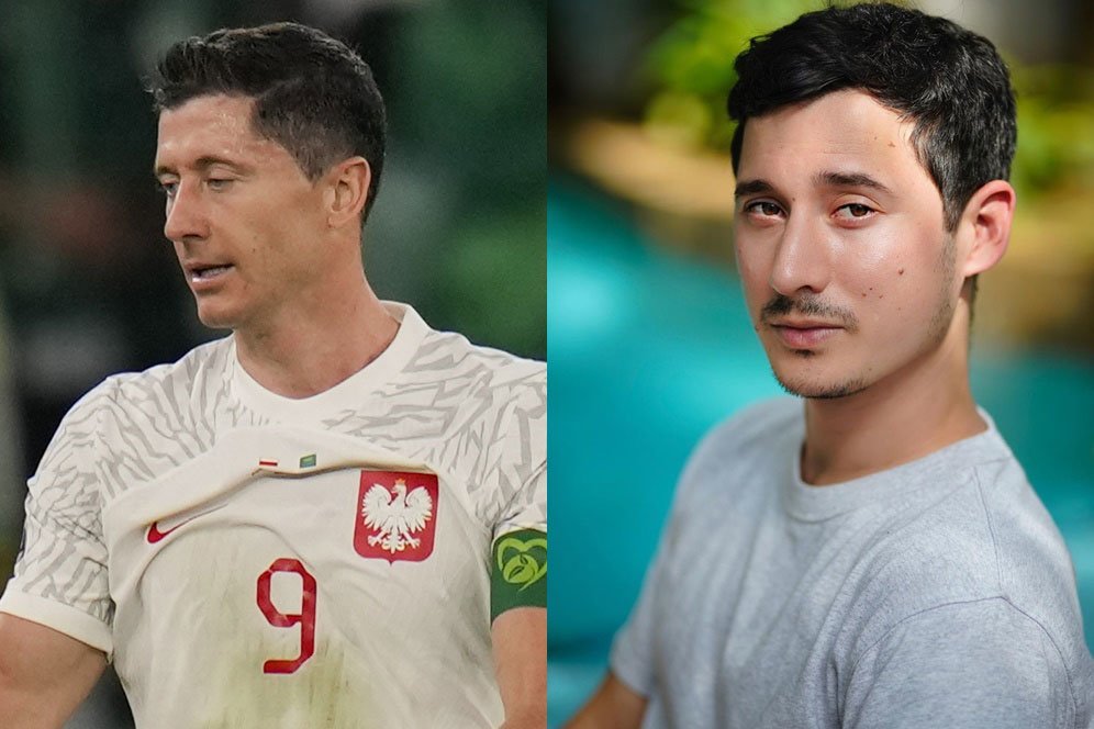 Obert Lewandowski dan Nino Fernandez (c) AP Photo/Aijaz Rahi, Instagram/NinoJKT