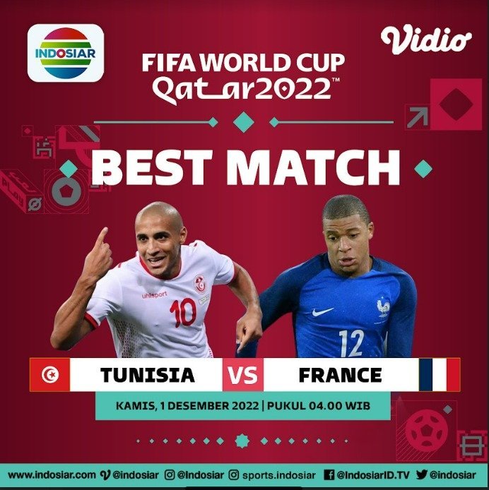 Laga Best Match Piala Dunia 2022: Tunisia vs Prancis (c) SCM