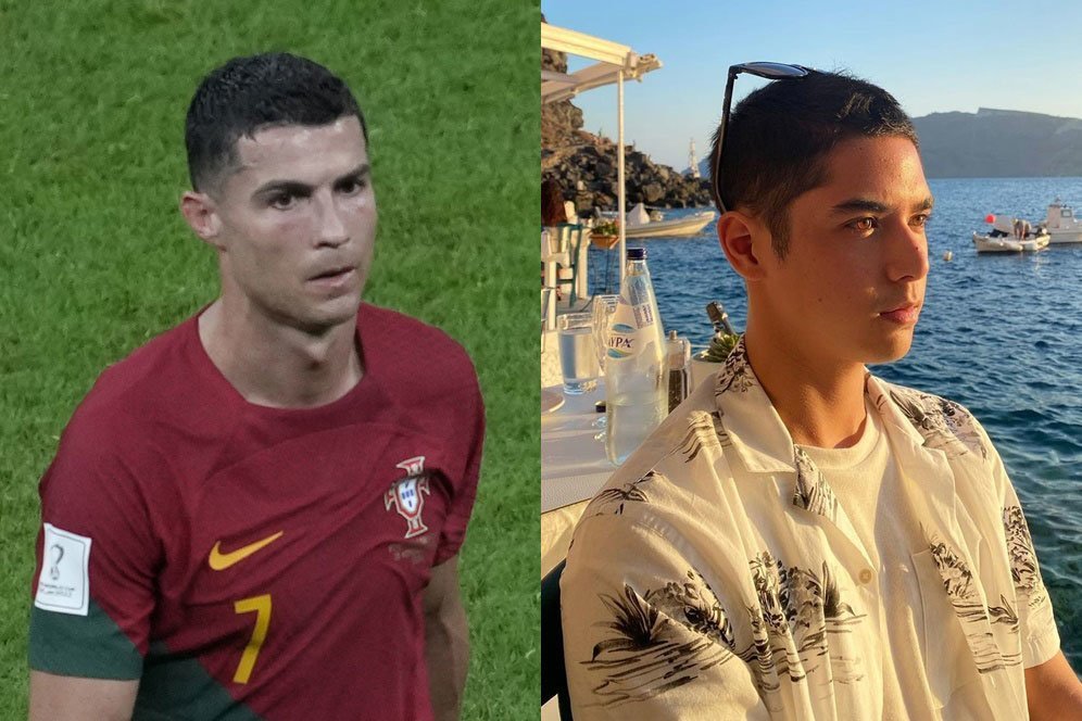 Cristiano Ronaldo dan Al Ghazali (c) AP Photo/Darko Vojinovic, Instagram/AlGhazali7