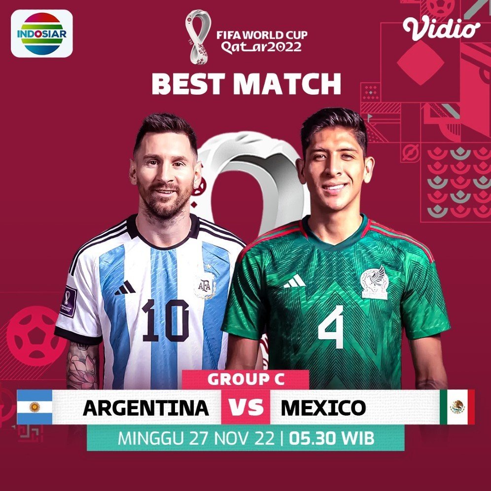 Duel Argentina vs Meksiko di Piala Dunia 2022 (c) SCM