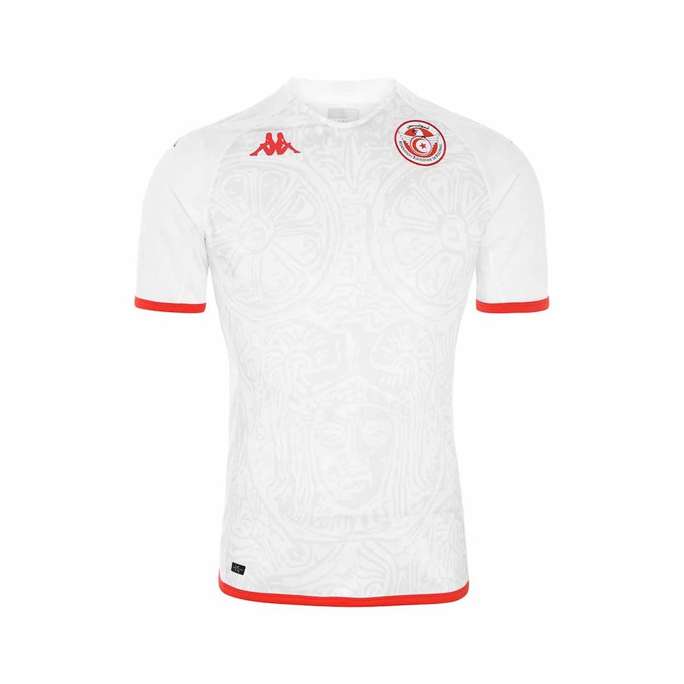 Jersey tandang Tunisia untuk Piala Dunia 2022 (c) Kappa