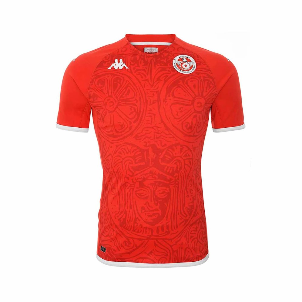 Jersey kandang Tunisia untuk Piala Dunia 2022 (c) Kappa