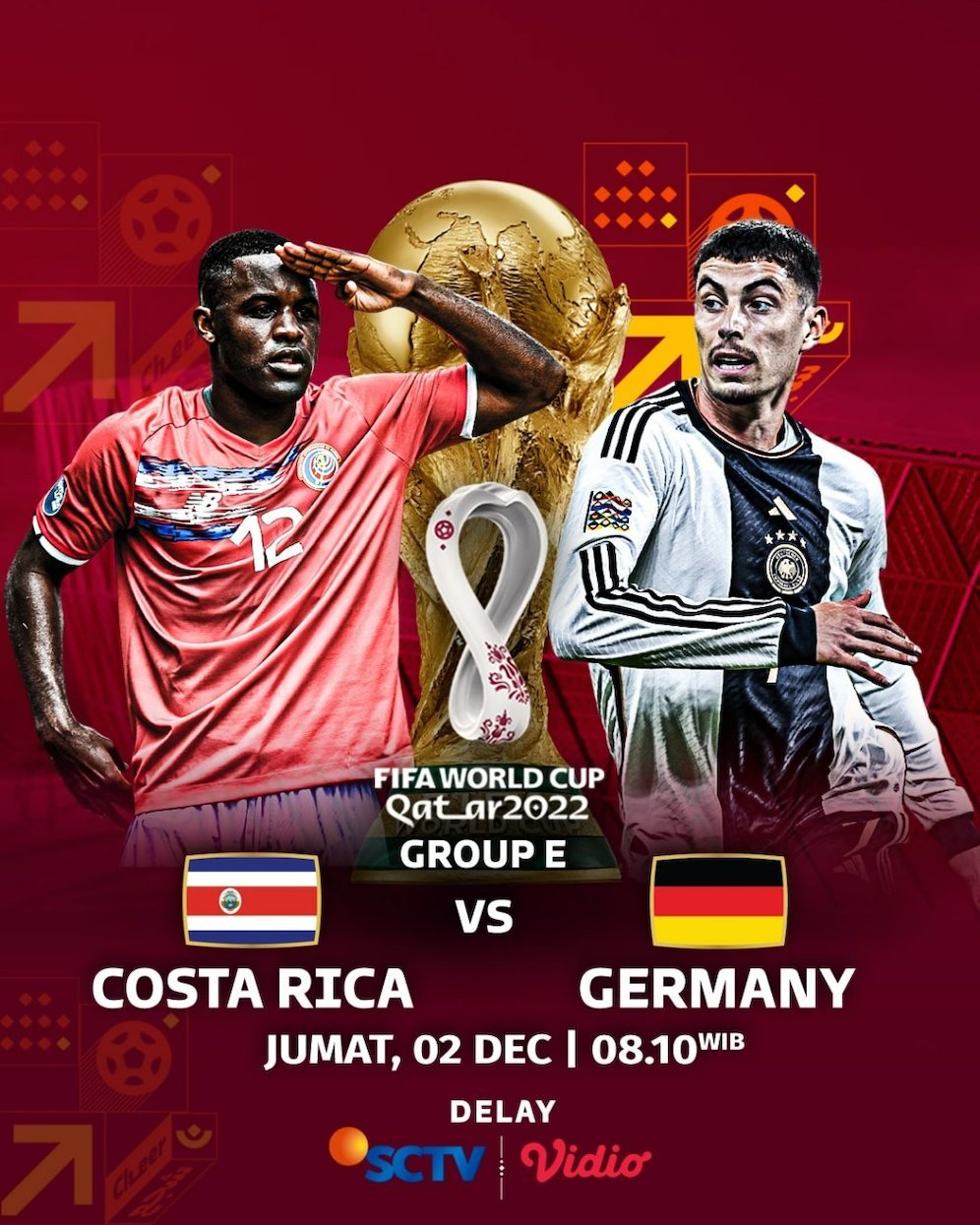 Laga tunda Piala Dunia 2022: Kosta Rika vs Jerman (c) SCM