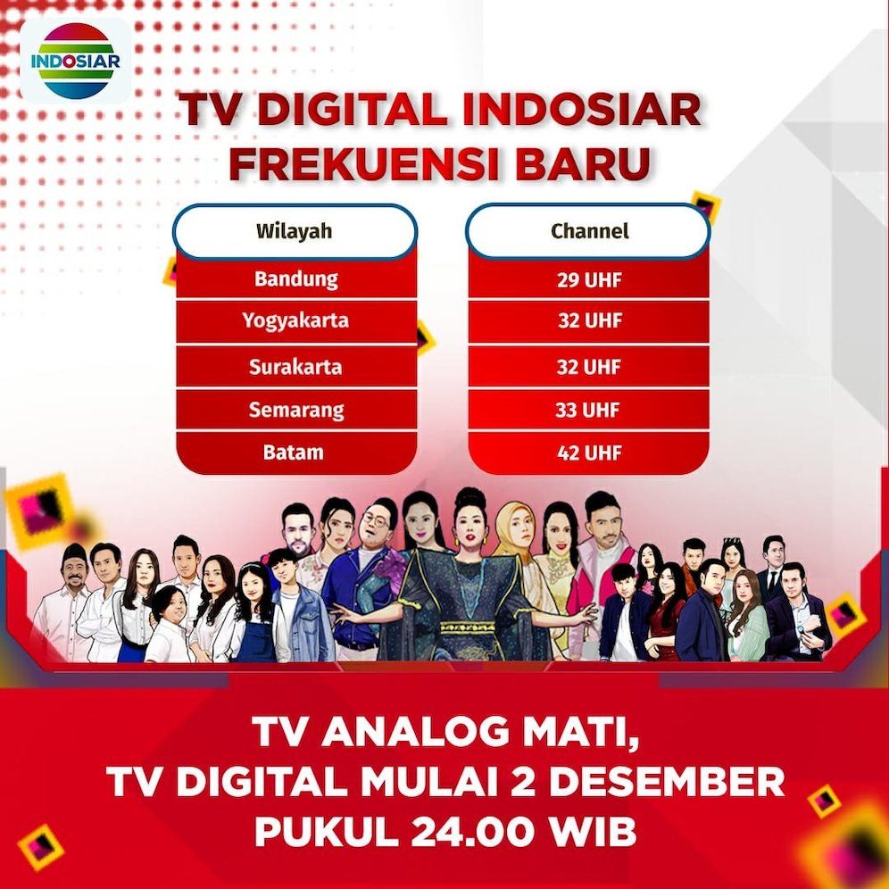 Frekuensi baru Indosiar di TV Digital (c) SCM