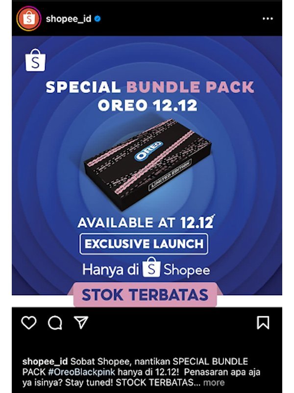 Oreo Blackpink (c) Instagram @shopee_id