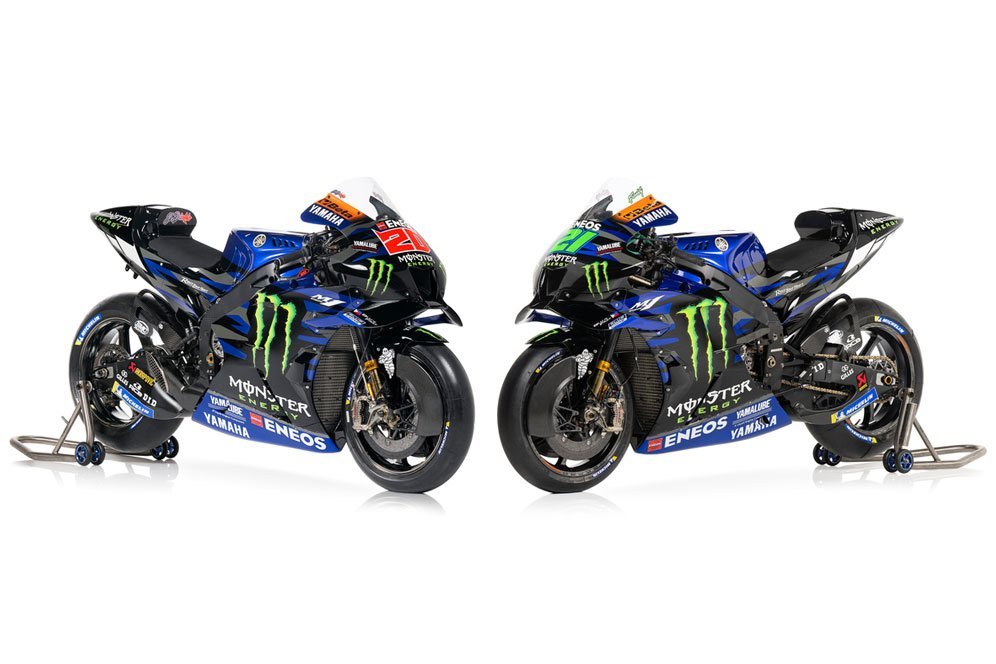 Motor YZR-M1 milik Fabio Quartararo dan Franco Morbidelli di MotoGP 2023. (c) Yamaha MotoGP
