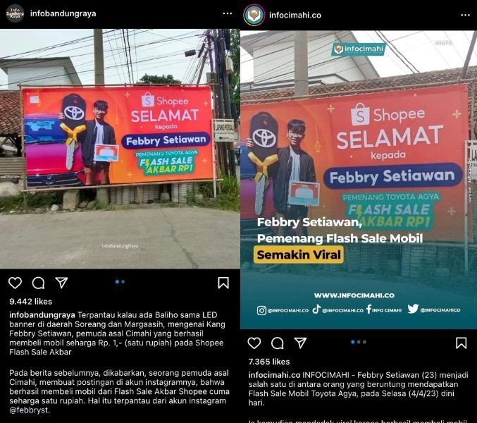 Screenshot @infobandungraya @infocimahi.co (c) Screenshot @infobandungraya @infocimahi.co