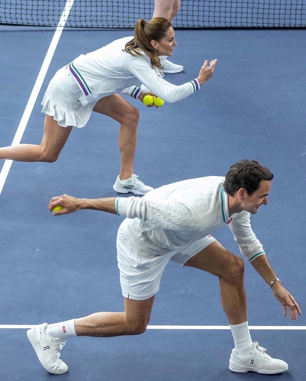 Kate Middleton dan Roger Federer dalam pre-event Wimbledon 2023. (c) Instagram/The Prince and Princess of Wales