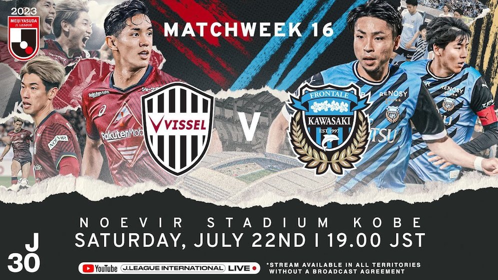 Laga tunda pekan ke-16 Meiji Yasuda J1 League 2023, Vissel Kobe vs Kawasaki Frontale (c) J League