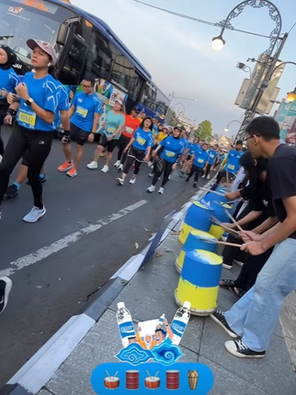 Cheering Point di POCARI SWEAT RUN INDONESIA 2023 (c) Instagram @pocarisportid