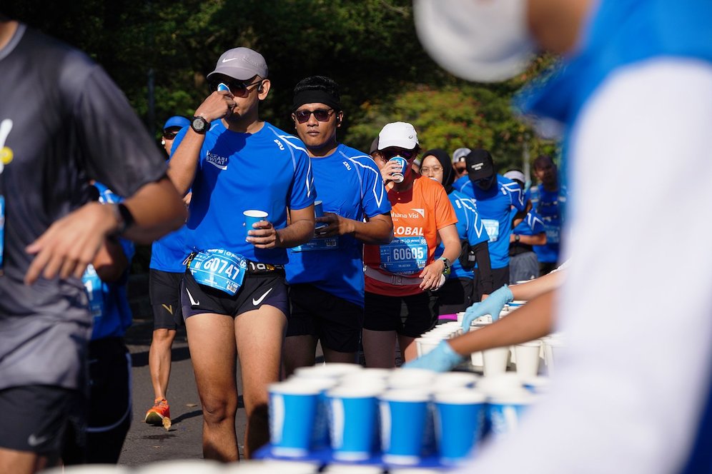Hydration Point POCARI SWEAT RUN INDONESIA 2023. (c) Istimewa