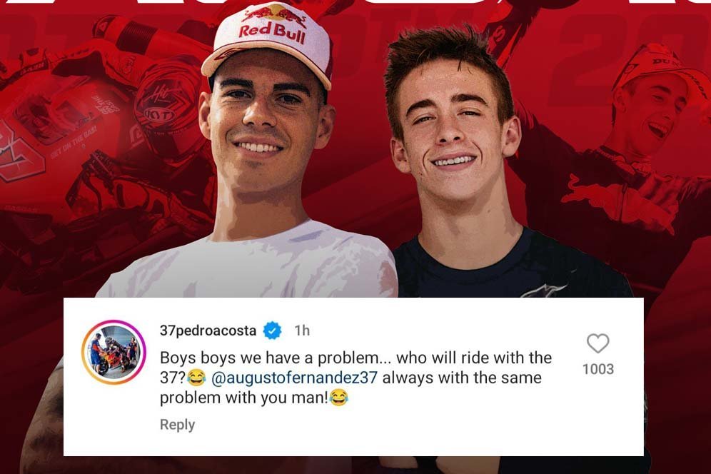 Pesan Pedro Acosta kepada Augusto Fernandez soal nomor 37 di MotoGP 2024. (c) Instagram/GASGAS Motorsport