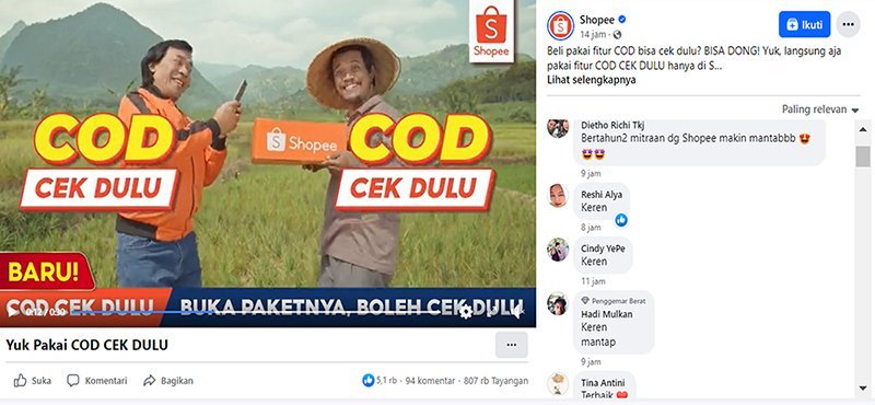 Shopee COD (c) Instagram