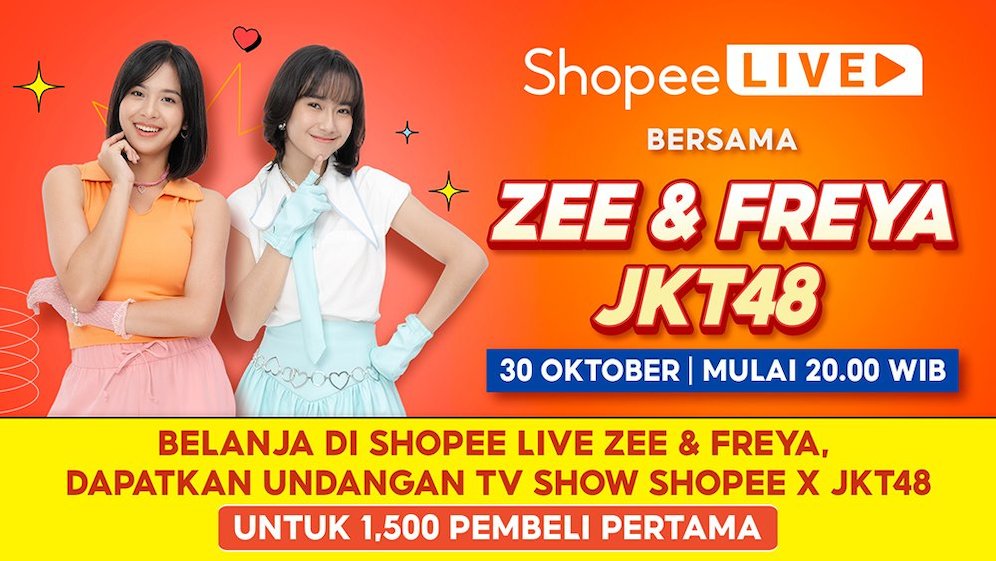 Shopee Live Jkt48 Zee Dan Freya (c) Live streaming