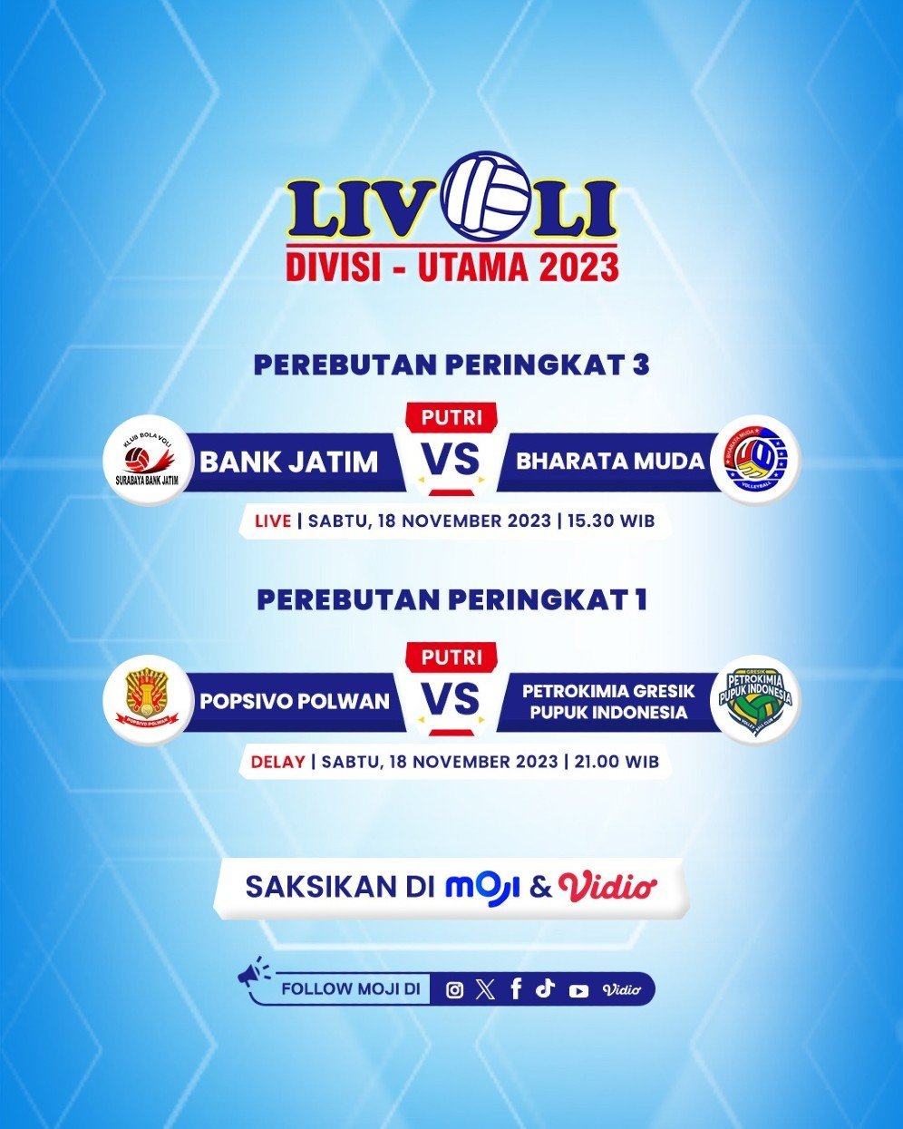 Saksikan Siaran Langsung Final Four Seri Kedua Livoli Divisi Utama 2023 ...