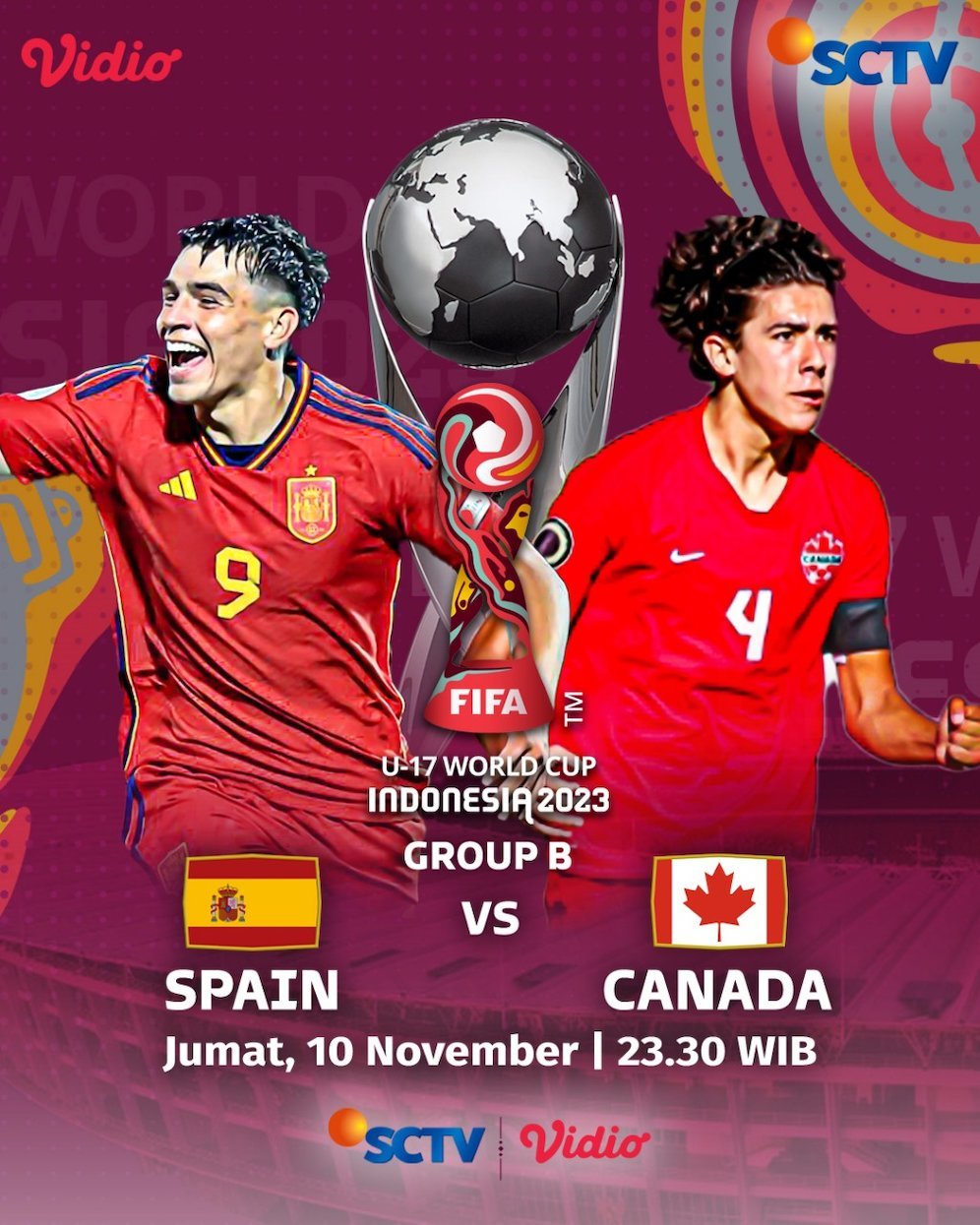 Jadwal pertandingan Spanyol U-17 vs Kanada U-17, Jumat (10/11/2023) (c) Dok SCM