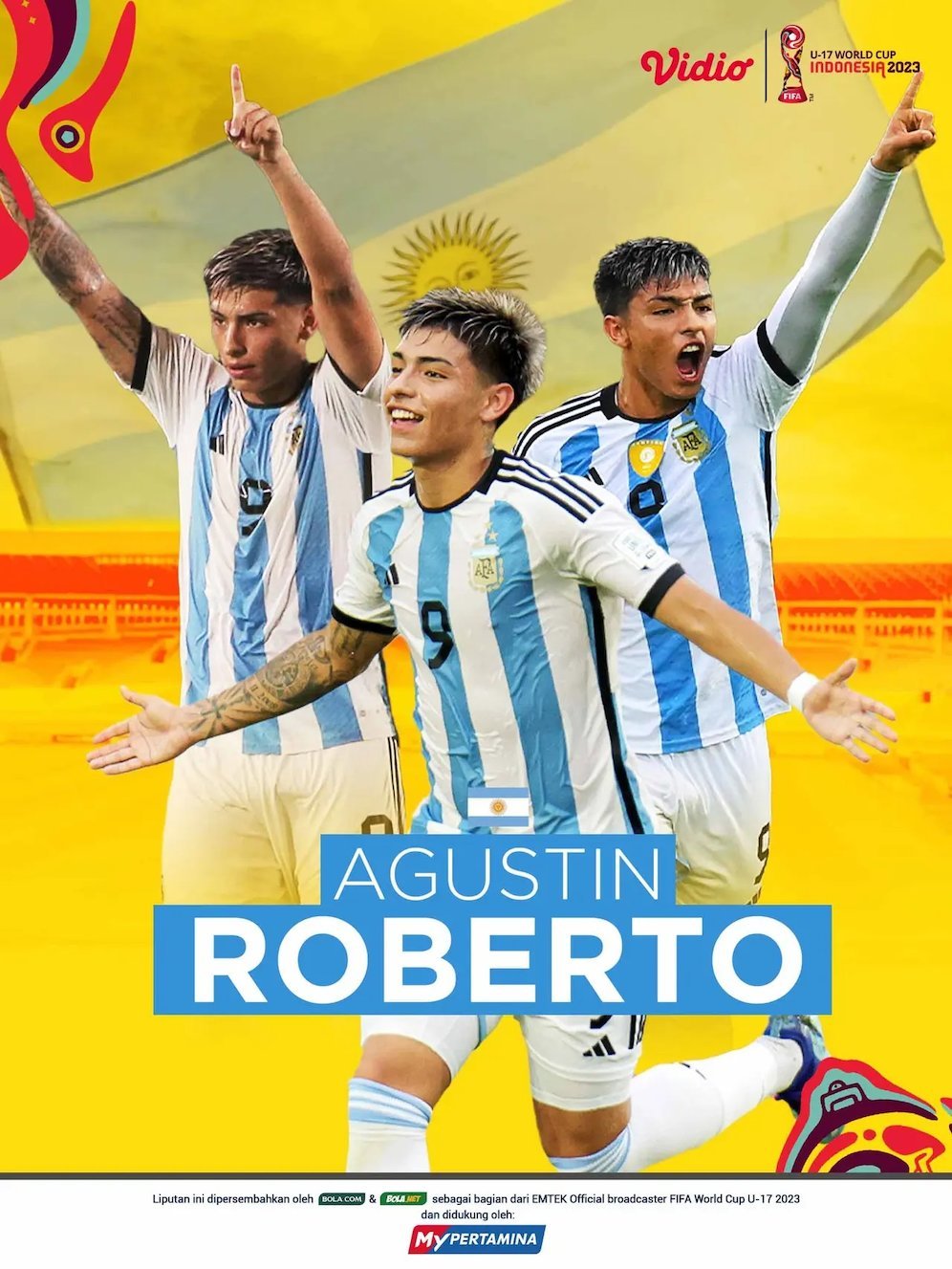 Top scorer Piala Dunia U-17 2023, Agustin Ruberto (c) Bola.net/Adreanus Titus