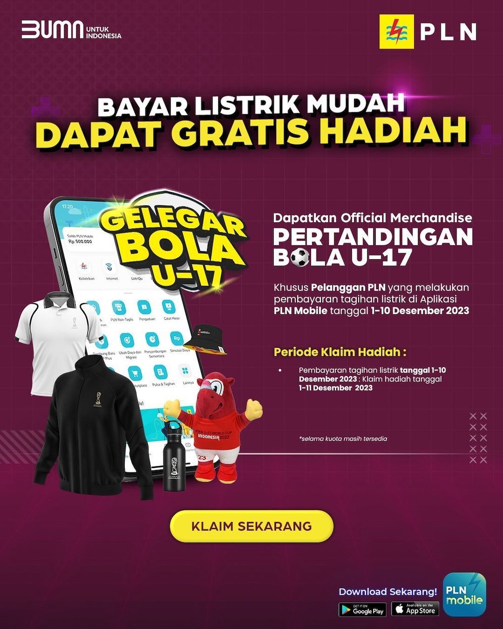 Bayar listrik mudah dapat gratis hadiah (c) Istimewa