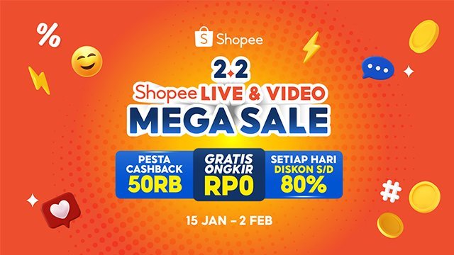 2.2 Shopee Live & Video Mega Sale. (c) Istimewa