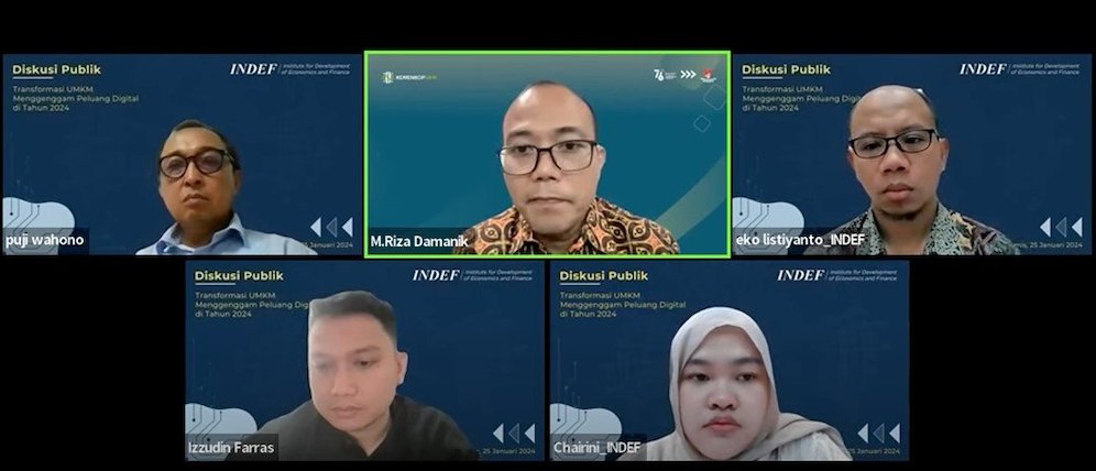 Diskusi Publik Riset INDEF: Peran Platform Digital Terhadap Pengembangan UMKM di Indonesia (c) Riset INDEF