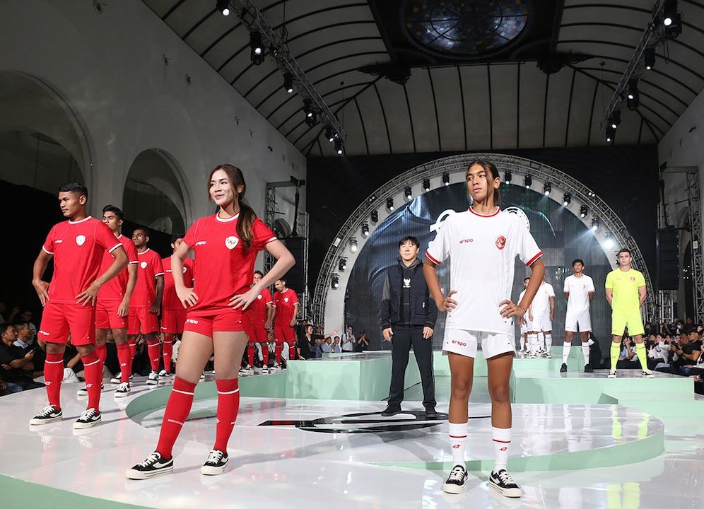 Suasana peluncuran jersey baru Timnas Indonesia (c) Kapanlagi/Budy Santoso