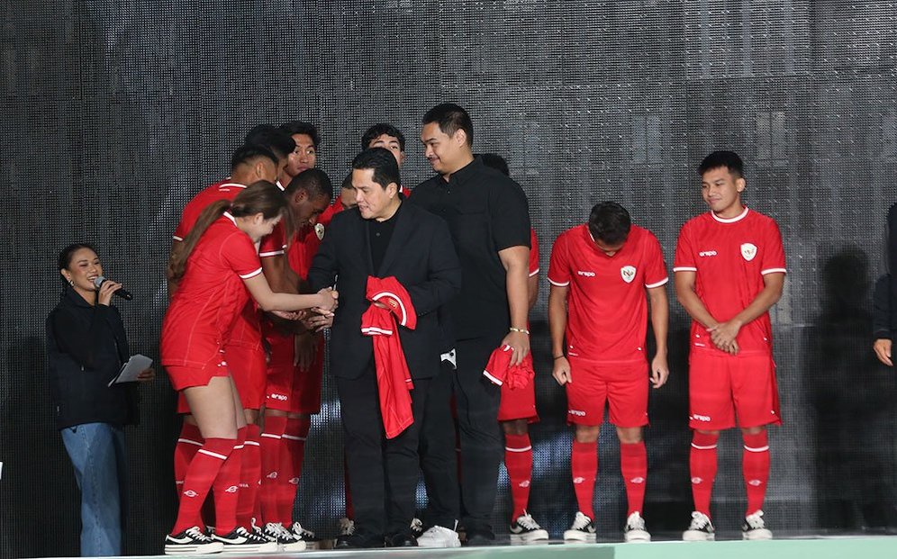 Suasana peluncuran jersey Timnas Indonesia by Erspo (c) Kapanlagi/Budy Santoso