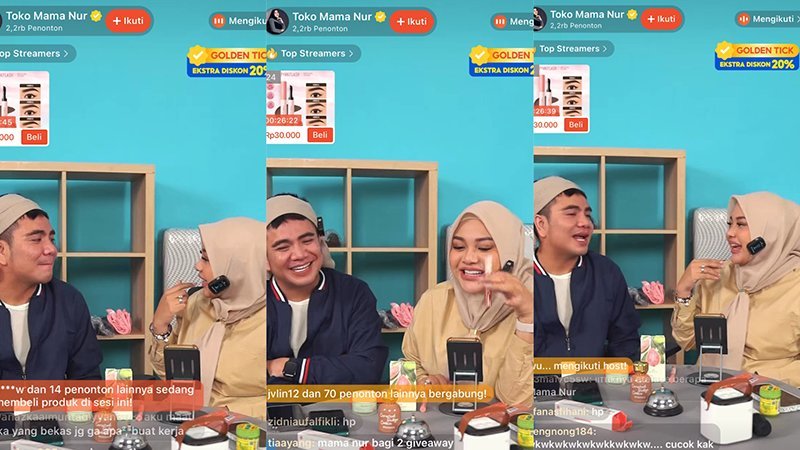 Sesi live Sahur Bersama Aurel di Shopee Live yang berlangsung pada 14 Maret 2024 pada pukul 03.45-06.00 WIB. (c) Shopee Live