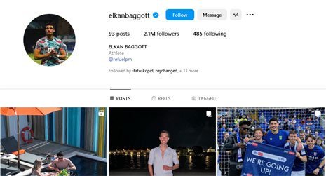 Profil Instagram Elkan Baggott (c) Instagram Elkan Baggott