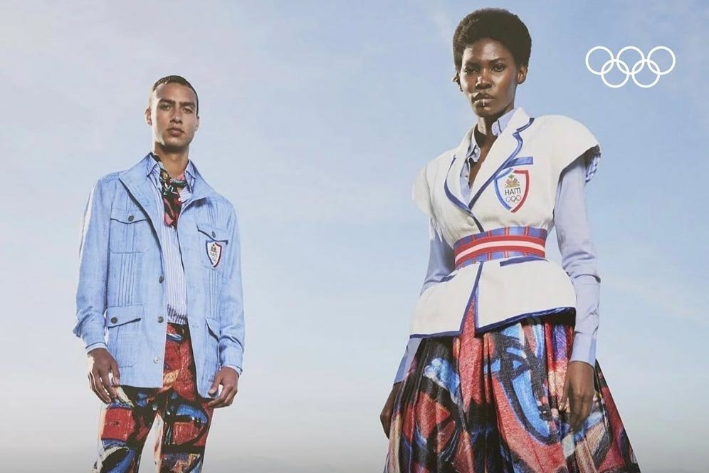 Seragam Kontingen Haiti di Olimpiade Paris 2024. (c) Instagram/Olympics