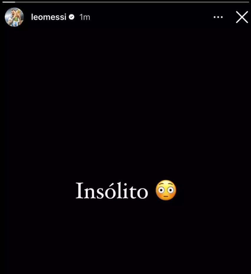 Instagram Story status Lionel Messi (c) Instagram/Lionel Messi