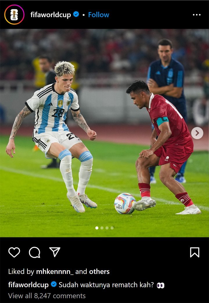 Unggahan akun Instagram @fifaworldcup (c) Instagram @fifaworldcup