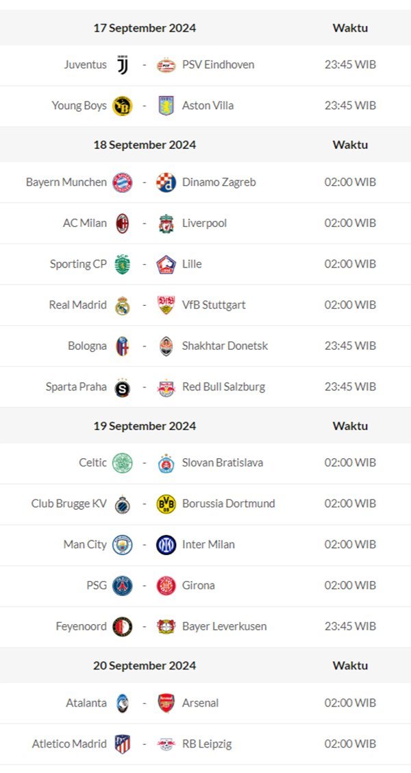 Jadwal Liga Champions pekan ini. (c) bola.net